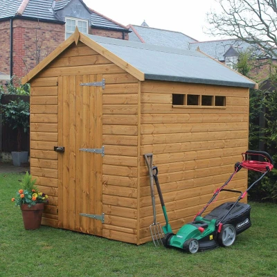 Image of 10&#039; x 8&#039; Traditional Shiplap Apex Wooden Security Garden Shed (3.05m 2.44m)