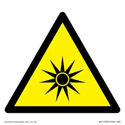 Image of W027 Warning: Optical radiation Sign 85x85mm S85
