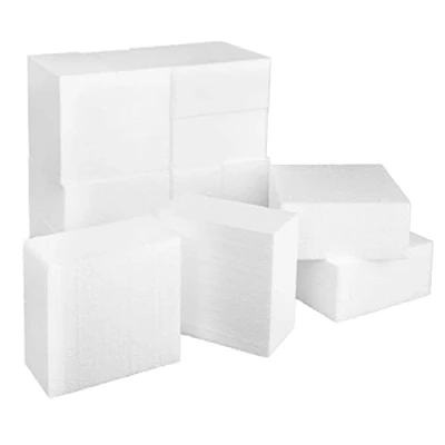 Image of MCE Commerce Polystyrene Styrofoam Rectangles │ Blocks for Crafts 10 x 5 cm, White