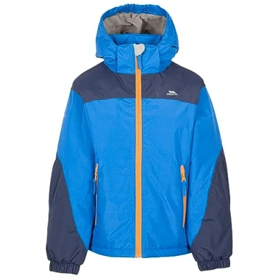 Image of Trespass Boys Padded Waterproof Jacket 2 Zip Pockets with Detachable Hood Launch