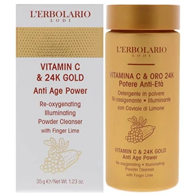 Image of LErbolario Victamin C And 24K Gold Anti Age Power for Women 1.23 oz Cleanser