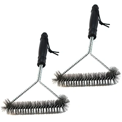 Image of Bbq Brush,Barbecue Cleaning Brush, Oven Cleaner Effectively Clean All Types of Grills (Pack 2)