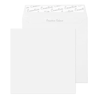 Image of Blake Creative Colour 155 x mm 120 gsm Square Peel &amp; Seal Envelopes (750) Ice White Pack of 500