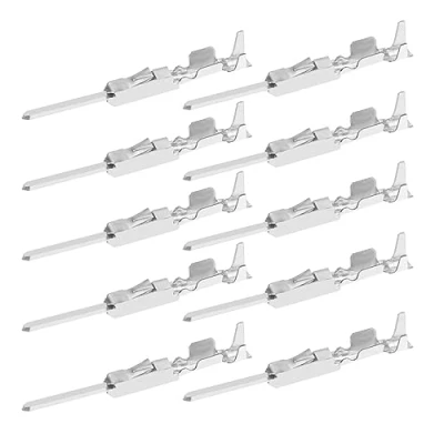 Image of ECSiNG 50Pcs Micro Timer Crimp Contact N90764801 963716 1 Model Compatible with VW BMW Wiring Repair Terminals Pins