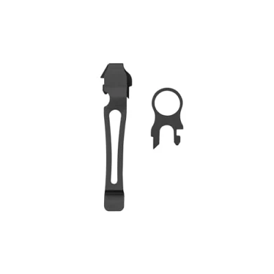 Image of Leatherman Pocket Clip and Lanyard Ring Suitable for Charge, Surge Wave Models, in Black Oxide