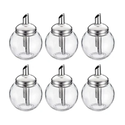 Image of Westmark Sugar Dispenser, 6 pieces, Volume: 250 ml each, Glass/Stainless Steel, Roma, Transparent/Silver, 654422E2