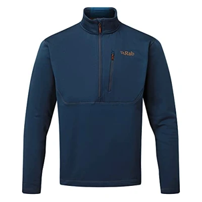 Image of Rab Men&#039;s Geon Pull On Casual Lightweight Fleece Sweatshirt Deep Ink/Ink Medium