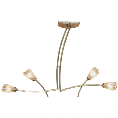 Image of Pietra Linear Pendant 2 Arm 4 Light G9, Antique Brass