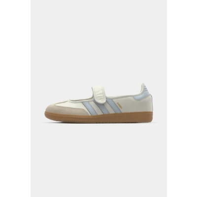 Image of adidas Originals Samba JANE Ankle strap ballet pumps, Women&#039;s, Size: 4, Cloud white/halo blue shoes