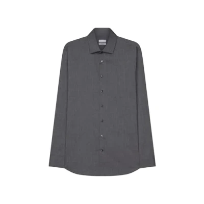 Image of Seidensticker men&#039;s business shirt shaped fit non iron Kent collar long sleeve 100% cotton