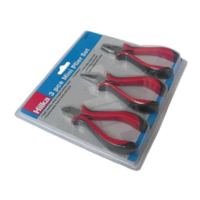 Image of Hilka Tools 26202003 Mini Plier Set Red/Black (3 Piece)