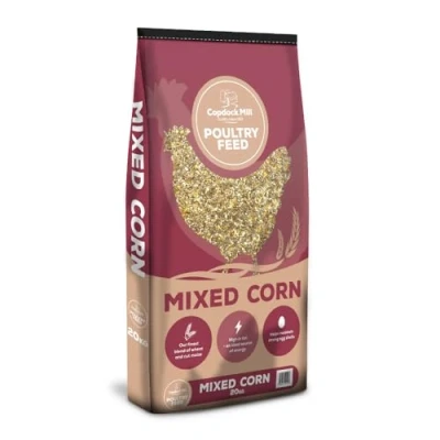 Image of Copdock Mill Mixed Corn, 20kg, Perfect for keeping your Hens satisfied with a simple mix of Wheat &amp; Cut Maize