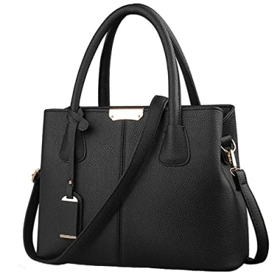 Image of FiveloveTwo Women Classy Satchel Handbag Tote Purse Handle Bag Shoulder Black(Size: 5)