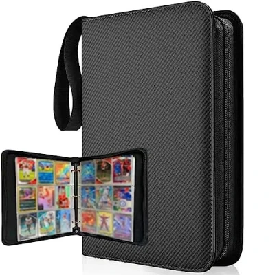 Image of PALUDO 9 Pocket Trading Card Binder, 900 Pockets Cards Holder Album for TCG, Yu Gi Oh, Yoto, Skylander, PM, Gx Ex, Football Cards, Baseball Card, 50 Sheets