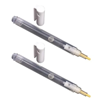 Image of 2Pcs Empty Marker Pens 3mm Fine Tip Refillable Acrylics Paint Pen for Artist Teacher Student