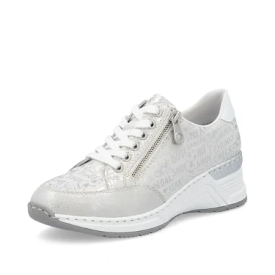 Image of Rieker Women&#039;s Low Top Trainers N4316, Shoes, Loose Insole, Beige Estate 90, 6 UK