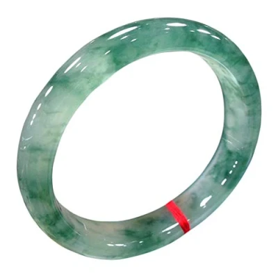 Image of AKT Green Jade Bracelet Bangle for Women Hand Carved Emerald Bangles Lady Jewelry, Real Grade A Natural Jade,60 62mm