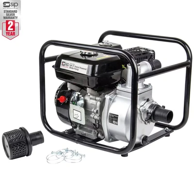 Image of SIP 2&quot; Petrol Dirty Water Pump, 7hp 4 Stroke Engine, 550L/min Flow Rate, 30m Max Pumping Head and 7m Suction