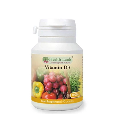 Image of Vitamin D3 1000iu x 90 Capsules, Suitable for Vegetarians, Magnesium Stearate Free, Contributes to The Maintenance of Normal Bones, Muscle Function &amp; Immune System, UK Manufactured