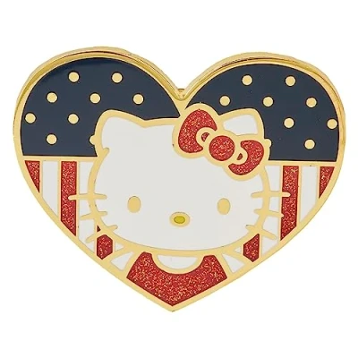 Image of Loungefly Hello Kitty Enamel Pin Pins Amazon Exclusive Cute Collectable Novelty Brooch for Backpacks &amp; Bags Gift Idea Official Merchandise Kids Men Women