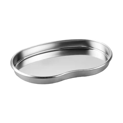 Image of Tabanzhe Stainless Steel Kidney Tray 8 Inch Metal Dish Professional Surgical Curved Reusable Instrument Lab for Medical Dental Use