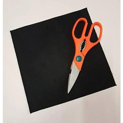 Image of Black Sticky Back Self Adhesive Acrylic Felt Sheet 225mm x 9&quot;
