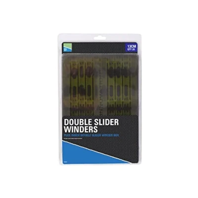 Image of Preston Innovations Double slider winder plus in box 13cm yellow qty 20