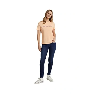Image of Animal Marina Womens Organic Logo T Shirt Casual, Lightweight &amp; Breathable Tee in Cotton with Relaxed fit for Summer, Beach, Holiday Travel Orange
