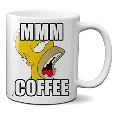 Image of Mugtime (TM) Simpsons Homer Coffee Funny Tea Mug Cup Ceramic 330ml 11oz