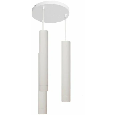 Image of Tuba Cluster Pendant Ceiling Light White 30cm