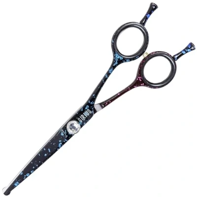Image of GROOM Professional Sirius Straight Dog Grooming Scissors Hair 440C Japanese Steel Razor Sharp Blades Coated to Increase Durability Adjustable Tension, 5.5 Inch