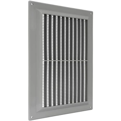 Image of 10&#039;&#039; x 7&#039;&#039; Inch / 250 170 mm Plastic Vent Cover Grey Rectangular Soffit Exhaust Ventilation Louver Air Inlet Grille Built in Screen Mesh HVAC Duct