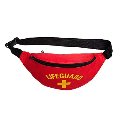 Image of Wicked Costumes Adult Bum Bag Fancy Dress Party Accessory Red Lifeguard