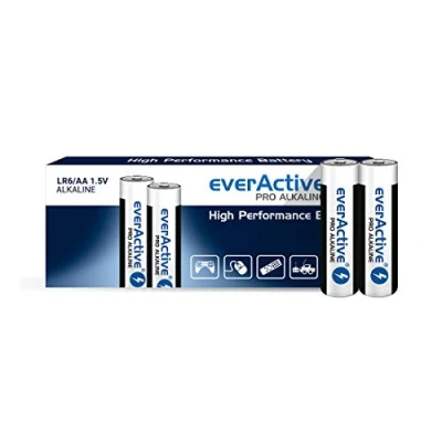 Image of everActive AA Batteries, Pro Alkaline Mignon LR6 R6 1.5V 10 Year Shelf Life Date Pack of 200