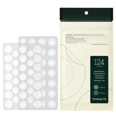 Image of [PKY] Pyunkang Yul Calming Clear Spot Patch (Intensive + Slim Care) 124 Count Hydrocolloid Acne Spot, Invisible Pimple, Blemishes &amp; Zit Cover, Korean Skin Care Stickers
