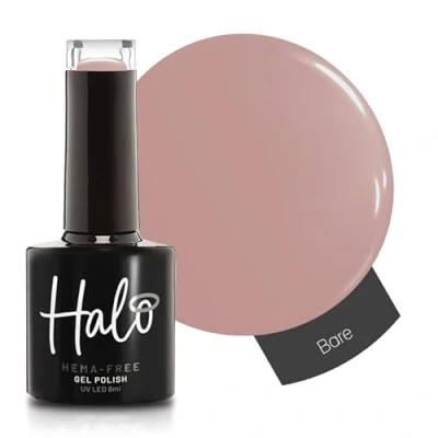 Image of Halo Gel Polish 8ml Bare. UV/LED Nail Polish, Long Lasting &amp; Easy To Apply. Soak Off Art Colours For Manicure Pedicure. Professional Home Use.