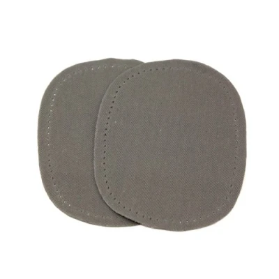 Image of Prym Iron On 100% Cotton Elbow/Knee Patches Grey (2pk)