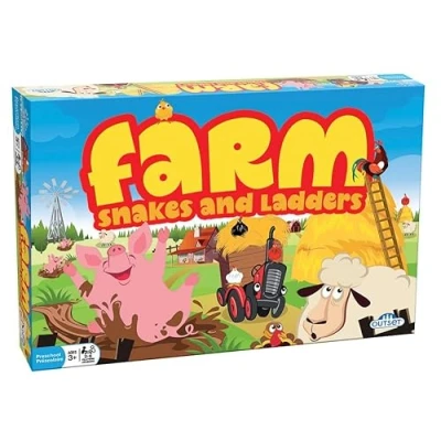 Image of Farm Snakes and Ladders No Reading Required, Preschool &amp; Kids Board Game, Builds Children&#039;s Social Developmental Skillls, Ages 3+, 2 6 Players