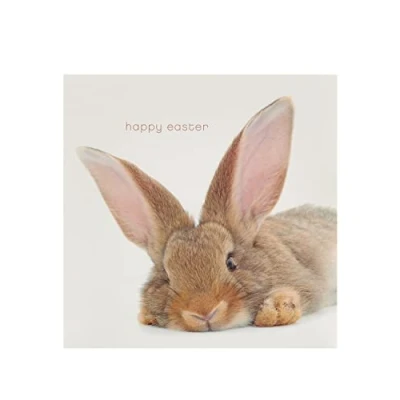 Image of UK Greetings Happy Easter Card for Kids Children&#039;s Cute Bunny Card, Multi, 159x159mm