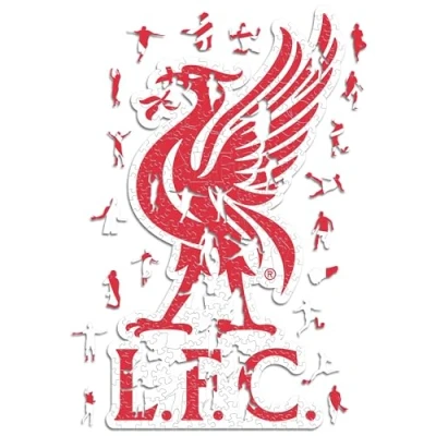 Image of Iconic Puzzles, 100% eco sustainable wooden puzzle with official license Liverpool liver bird, size L, 500 pieces