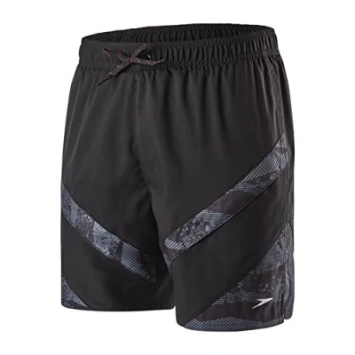 Image of Speedo Mens&#039; Sport Panel Watershort, Black/Oxid Grey, Small