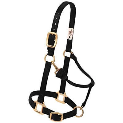 Image of Weaver Leather Original Adjustable Nylon Horse Halter, Yearling, Black