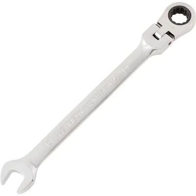 Image of Kennedy Metric Combination Ratchet Spanner, Flexible Head, 10mm