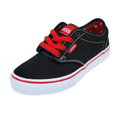 Image of Vans Unisex Kids Atwood Sneaker, Black Varsity, 11 UK Child