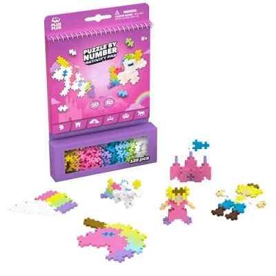 Image of Plus Building Blocks Toy Puzzle by Number Travel Games Activity Book, Kids Construction Toys, Creative Learning Resources and STEM Play Girls Boys Toys Age 5 Fairy Tale