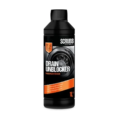 Image of SCRUBB Sink &amp; Drain Unblocker Liquid, Maximum Power, Industrial Strength Formulation, 1L