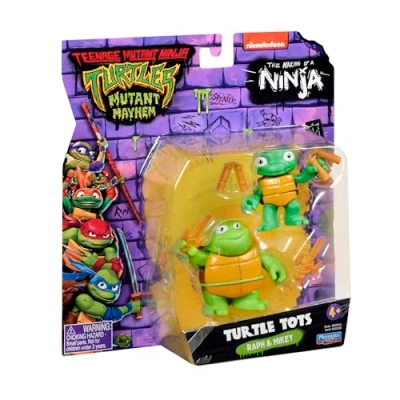 Image of Teenage Mutant Ninja Turtles Turtle Tots Figure 2 Pack Michelangelo and Raphael