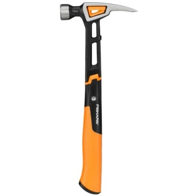 Image of Fiskars IsoCore Finishing hammer, M, Length: 34 cm, Weight: 0.82 kg, Black/Orange, 1020213