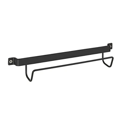 Image of WENKO 50431100 Ladder holder Wall for ladders, Painted metal, 33.5 x 6.5 7 cm, Black