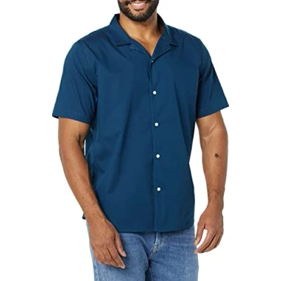 Image of Amazon Essentials Men&#039;s Slim fit Vacation Shirt, Navy, XS